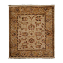 7’11”x9’4" Authentic Hand Knotted Wool Turkish Oushak Oriental Area Rug Beige - Oriental Rug Of Houston