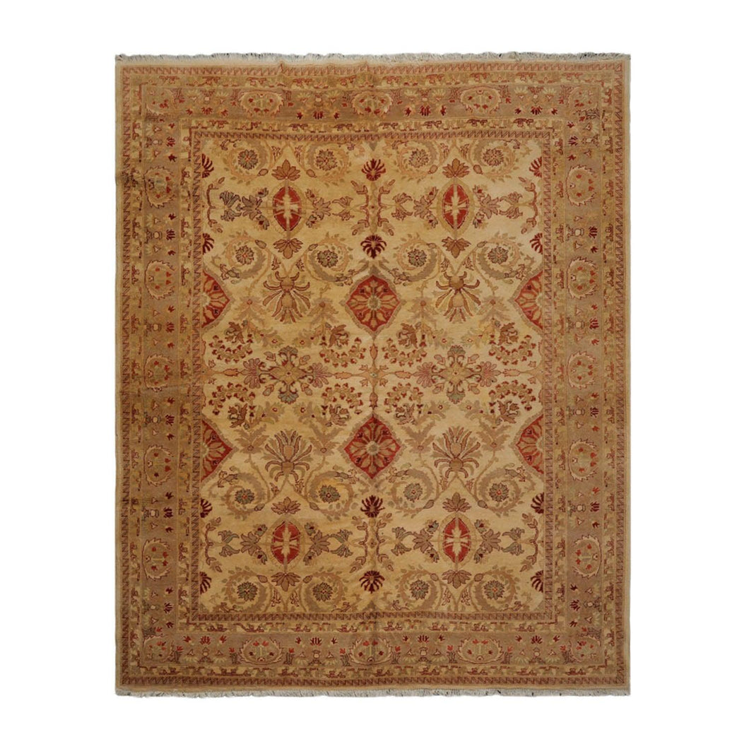 8’x10’ Authentic Turkish Oushak Hand Knotted Wool Area Rug Light Gold - Oriental Rug Of Houston