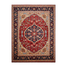 9’11" x 13’11” Herizz Hand Knotted Wool Traditional Area Rug Orangy Red - Oriental Rug Of Houston