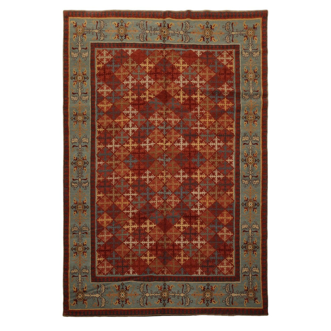 Lapchi Hand Knotted 100% Wool Traditional Tibetan Area Rug Rust 6’1