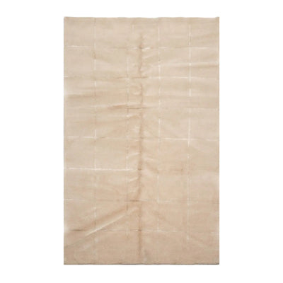 5’ x 8’ Hand Knotted Wool & Silk Modern Designer Tibetan Area Rug Beige - Oriental Rug Of Houston