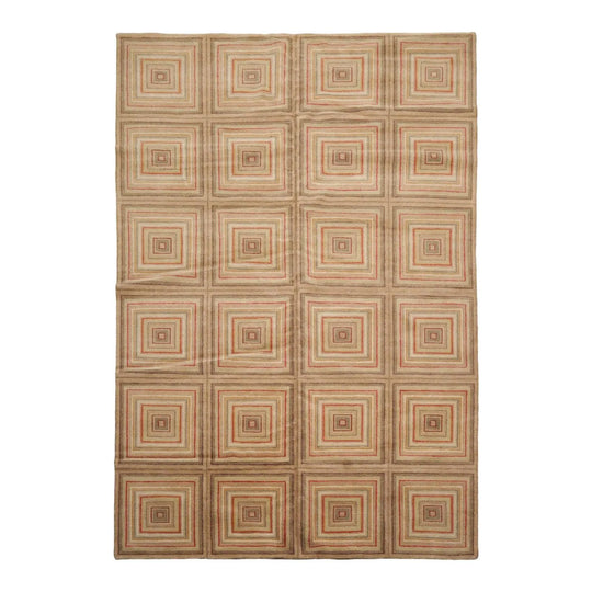 6’ x 8’9” Hand Knotted 100% Wool Modern Tibetan Oriental Area Rug Tan, Beige