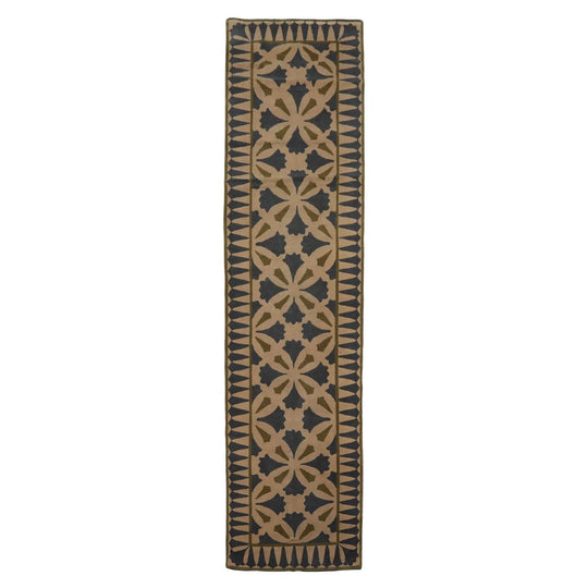 Lapchi Runner Hand Knotted Heliodoro Wool Tibetan Area Rug Beige 3’ x 12’