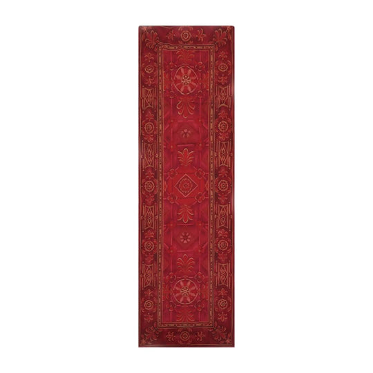 Runner 3’x10’ Hand Woven Wool French Aubusson Flatweave Area Rug Burgundy