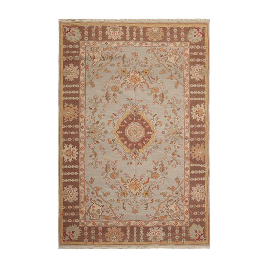 Hand Knotted Reversible 100% Wool Area Rug Moss 5’10" x 8’10”