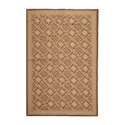 6' x 9' Hand Knotted 100% Wool Traditional Sino Persian Area Rug Tan - Oriental Rug Of Houston