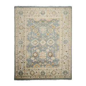 Muted Turkish Oushak 9'2" x 11’10” Hand Knotted 100% Wool Area Rug Celadon - Oriental Rug Of Houston