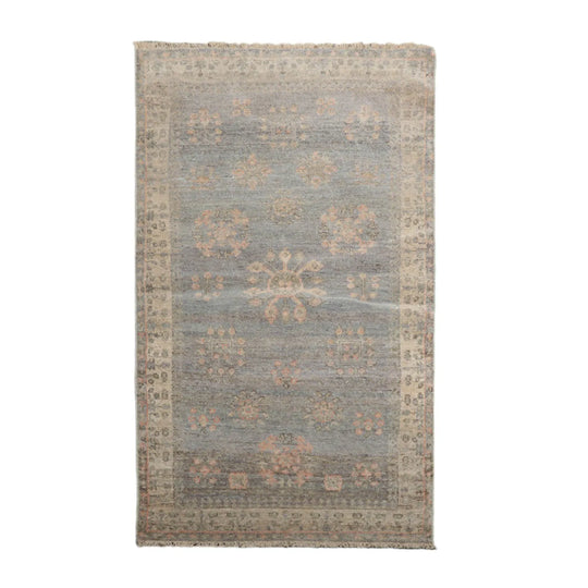3x5 Slate, Gray Muted Afghan Oushak Vegetable Dyes Traditional Oriental Area Rug