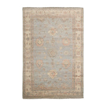 Muted Afghan Oushak Vegetable Dyes Slate 6x9 Traditional Wool Area Rug - Oriental Rug Of Houston