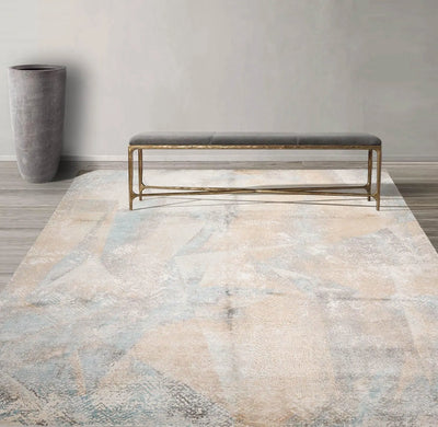 8’ x 10’ Hand Knotted Wool & Silk Tibetan Sherpa Oriental Area Rug Beige - Oriental Rug Of Houston