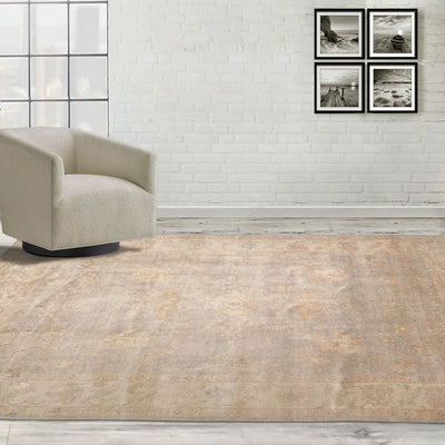 9x12 Muted Turkish Oushak Hand Knotted 100% Wool Area Rug Silver Gray - Oriental Rug Of Houston