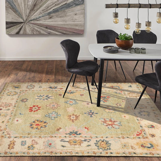 8'3” x 9'10” Hand Knotted 100% Wool Shag Traditional Oriental Area Rug Lime 8x10