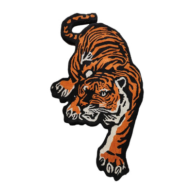 Crouching Tiger Handmade Wool Novelty/Animal Oriental Area Rug Orange 3' x 5' - Oriental Rug Of Houston