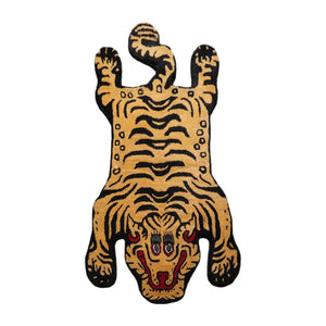 3x5 Gold Tiger Handmade 100% Wool Novelty/Animal Oriental Area Rug - Oriental Rug Of Houston