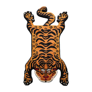 Tiger Handmade 100% Wool Novelty/Animal Oriental Area Rug Orange 3' x 5' - Oriental Rug Of Houston