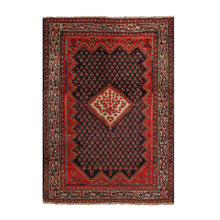 4'3" x 6'2" Antique Serabund Hand Knotted 100% Wool Traditional Area Rug Navy - Oriental Rug Of Houston