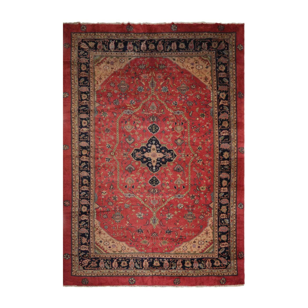 10' x 15' Antique Turkish Hand Knotted Wool Traditional Oriental Area Rug Navy - Oriental Rug Of Houston