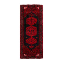 3' 19''x9' 2'' Red Charcoal Turquoise Color Hand Knotted Persian 100% Wool Traditional Oriental Rug