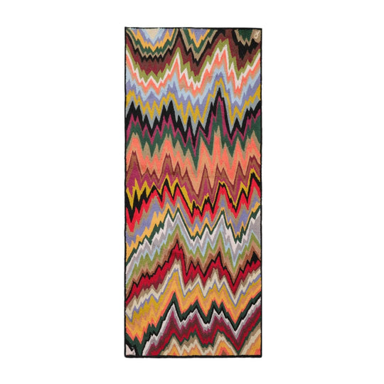 Designer Boho Runner Hand Hooked 100% Wool Area Rug Multi 2'6'' x 6'