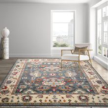 8' x10' 2'' LoomBloom Muted Turkish Oushak Hand Knotted 100% Wool Traditional Area Rug Slate, Ivory Color - Oriental Rug Of Houston