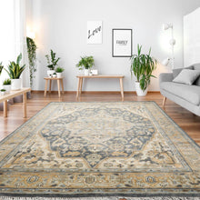 8' x10' 2'' LoomBloom Muted Turkish Oushak Hand Knotted Wool Area Rug Slate, Gray Color - Oriental Rug Of Houston