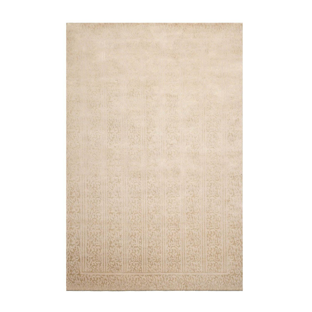 6' 1''x9' 1'' Hand Knotted Tibetan 100% Wool Tibetan Transitional Oriental Area Rug Beige,Champagne Color - Oriental Rug Of Houston