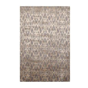 4'1''x6'1'' Hand Knotted 100% Wool Kalaty Traditional Oriental Area Rug Gray, Beige Color - Oriental Rug Of Houston