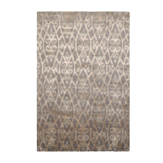4'1''x6'1'' Hand Knotted 100% Wool Kalaty Traditional Oriental Area Rug Gray, Beige Color