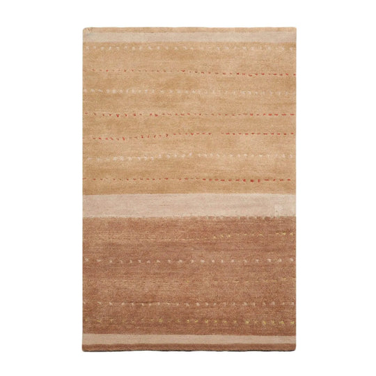 4'x6' Hand Knotted Tibetan 100% Wool Tibetan Transitional Oriental Area Rug Camel, Beige Color