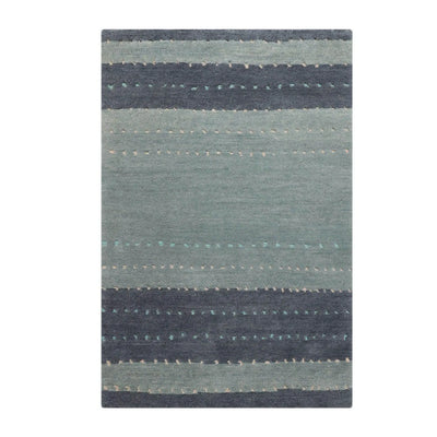 4'x6' Hand Knotted Tibetan 100% Wool Tibetan Traditional Oriental Area Rug Blue,denim Color - Oriental Rug Of Houston