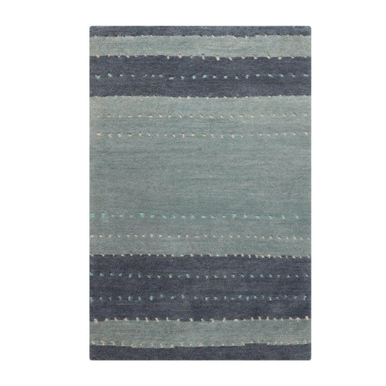 4'x6' Hand Knotted Tibetan 100% Wool Tibetan Traditional  Oriental Area Rug Blue,denim Color