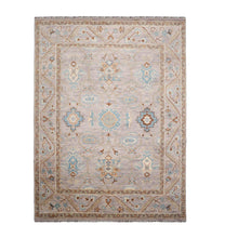 9x12 Hand Knotted Oushak 100% Wool Oushak Transitional Oriental Area Rug Taupe, Beige Color - Oriental Rug Of Houston