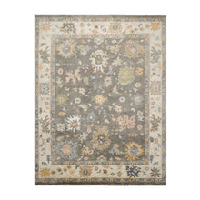 9'x12' Hand Knotted Oushak 100% Wool Transitional Oriental Area Rug Moss, Beige Color - Oriental Rug Of Houston