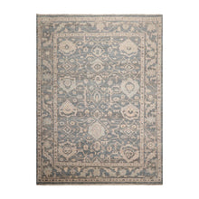 9'x12' Hand Knotted Oushak 100% Wool Transitional Oriental Area Rug Gray, Teal Color - Oriental Rug Of Houston