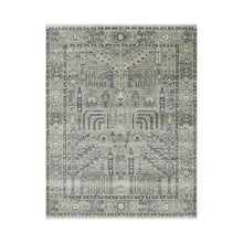 7' 11''x10' Tone On Tone Gray Hand Knotted LoomBloom Muted Turkish Oushak 100% Wool Transitional Oriental Area Rug - Oriental Rug Of Houston