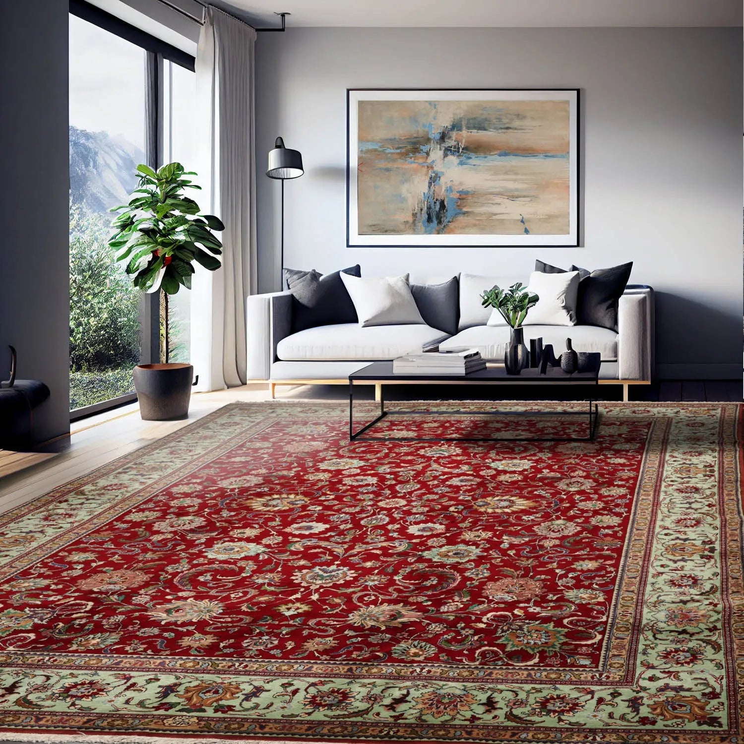 10x14 Red Hand Knotted Persian Area Rug | Oriental Rug of Houston ...