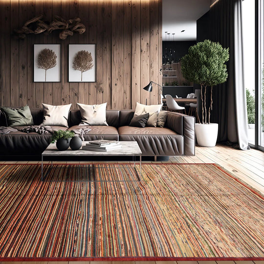 6x9 Hand Knotted 100% Wool Chobi Peshawar Modern & Contemporary Oriental Area Rug Rust, Beige Color