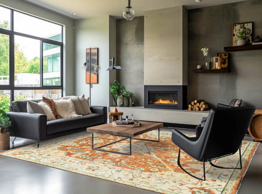 9x12 LoomBloom Caramel Hand Knotted 100% Wool Turkish Oushak Traditional Oriental Area Rug