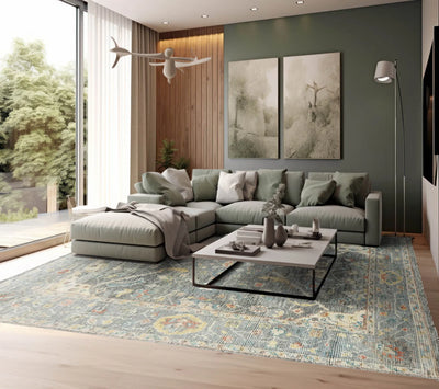 9' x12' 1'' Gray Charcoal Color Hand Knotted Persian 100% Wool Traditional Oriental Rug