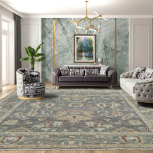 2' 5''x8' 2'' Gray Moss Graphite Color Hand Knotted Persian 100% Wool Traditional Oriental Rug