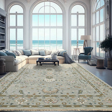 9' 10''x13' 8'' Light Blue Ivory Color Hand Knotted Persian 100% Wool Traditional Oriental Rug