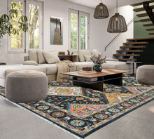 8' 11''x11' 11'' Charcoal Multi Color Hand Knotted Persian 100% Wool Traditional Oriental Rug