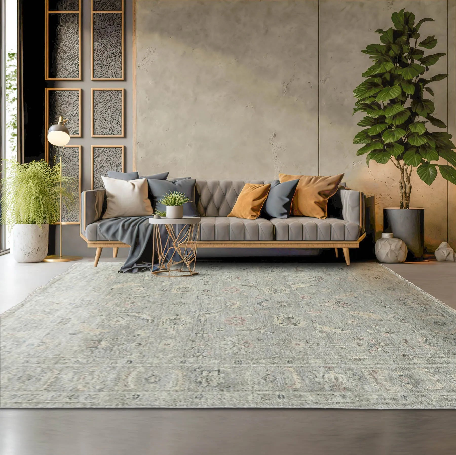 8x10 LoomBloom Muted Earth Tones Hand Knotted 100% Wool Traditional Oriental Area Rug