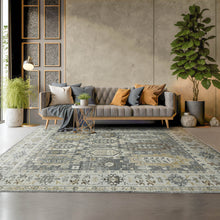 8' 3''x9' 11'' Gray Brown Beige Color Hand Knotted Indo Oushak  100% Wool Arts & Crafts Oriental Rug