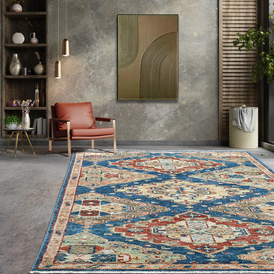 Multi Size Blue LoomBloom Hand Knotted Arts & Crafts Oushak 100% Wool Oriental Area Rug