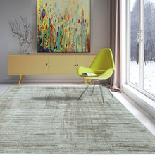 8' x9' 11'' Gray Blue Color Hand Knotted Tibetan 100% Wool Modern & Contemporary Oriental Rug