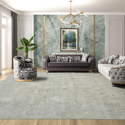 9' 11''x13' 10'' Tone On Tone Gray Color Hand Knotted Afghan  Oushak  100% Wool Traditional Oriental Rug
