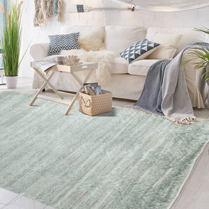 8' 10''x11' 8'' Celadon Gray Color Hand Knotted Hand Made 100% Wool Modern & Contemporary Oriental Rug