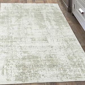 4' x5' 10'' Beige Gray Ivory Color Hand Knotted Hand Made 100% Wool Modern & Contemporary Oriental Rug