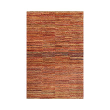 4' 1''x6' 2'' Brown Rust Orange Color Hand Knotted Persian 100% Wool Modern & Contemporary Oriental Rug